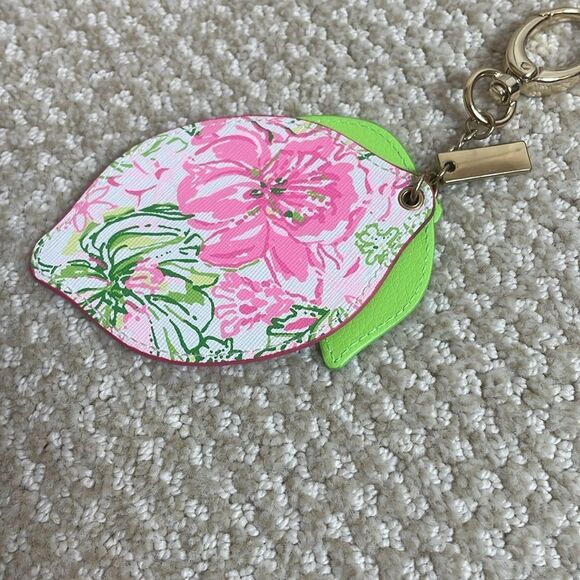 Lilly Pulitzer Pink and Green Lemon Keychain - Picture 2 of 2